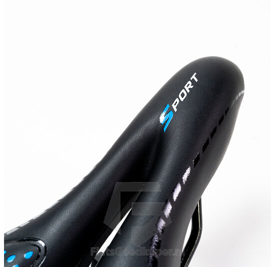 Voltano Sport Trekking Fietszadel – Zwart / Blauw - Unisex – Strawberry