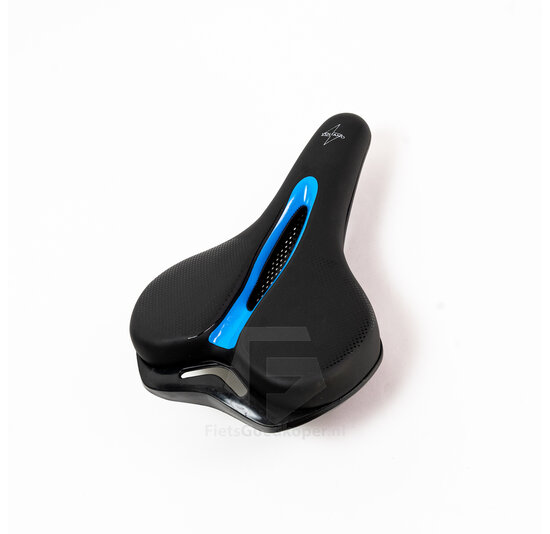 Voltano E-bike Fietszadel – Zwart / Blauw