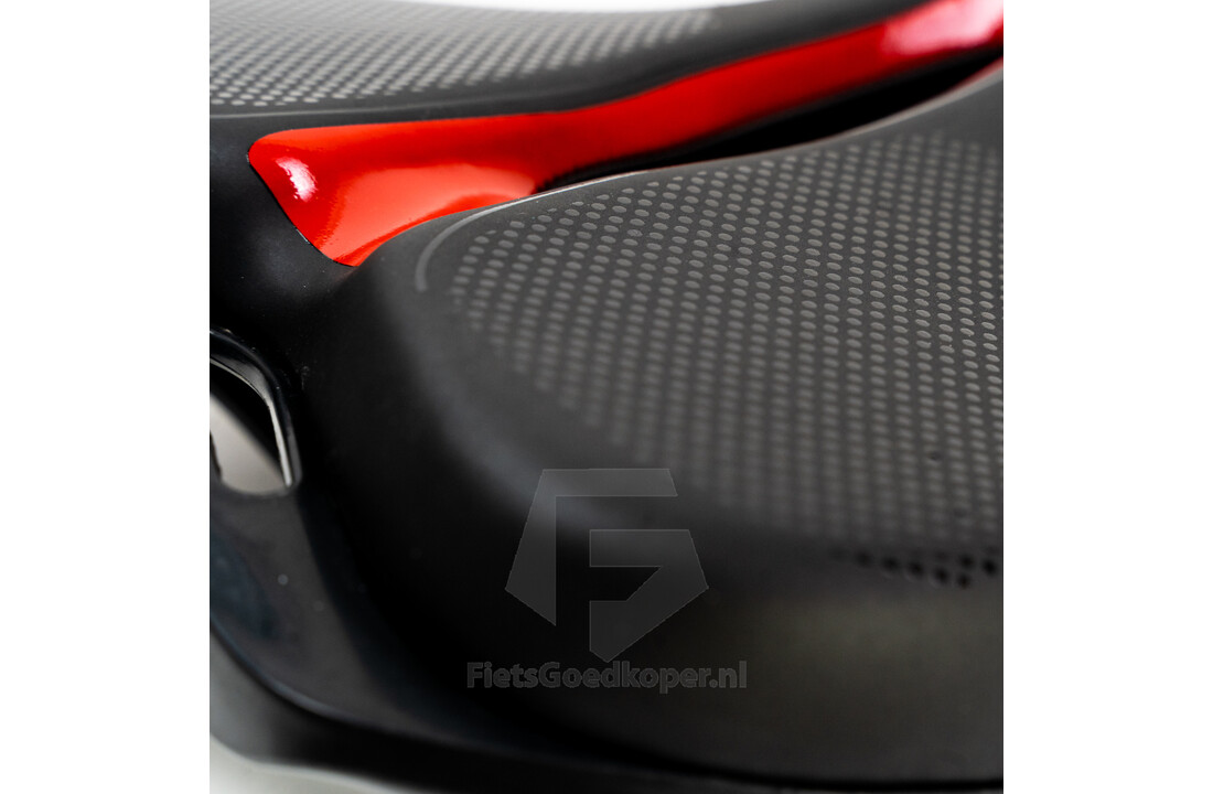 Voltano E-bike Fietszadel – Zwart / Rood - Uitsparing