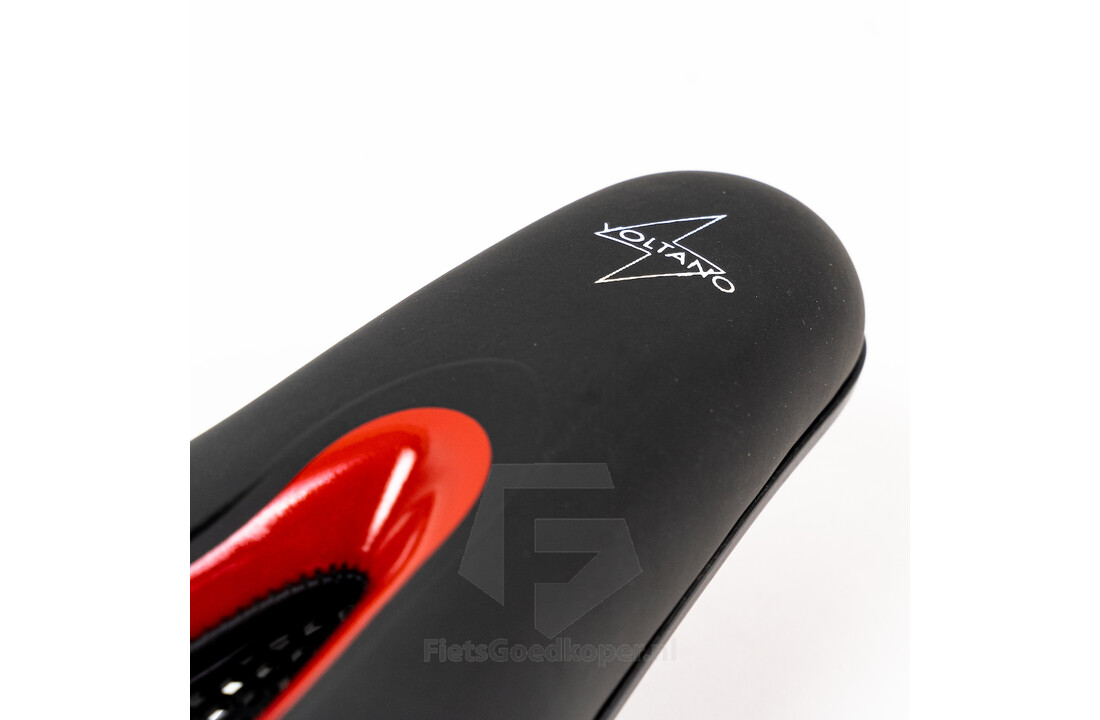 Voltano E-bike Fietszadel – Zwart / Rood - Uitsparing