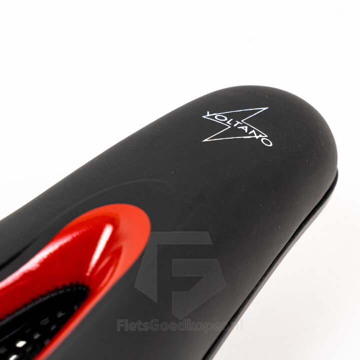 Voltano E-bike Fietszadel – Zwart / Rood - Uitsparing