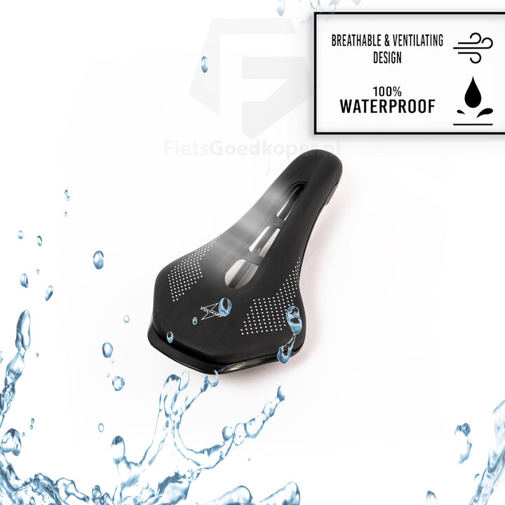Voltano MTB Mountainbike Fietszadel – Unisex – Zwart