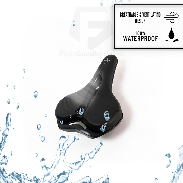 Voltano E-bike Fietszadel – Zwart - Uitsparing