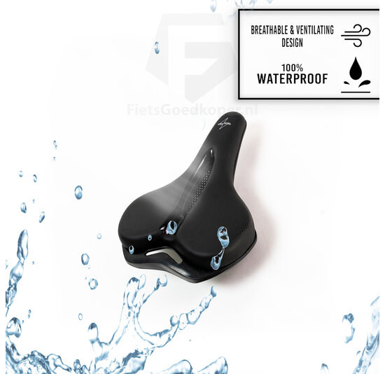 Voltano E-bike Fietszadel – Zwart - Uitsparing