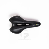 Voltano Anatomic Fietszadel – Zwart / Geel - Uitsparing
