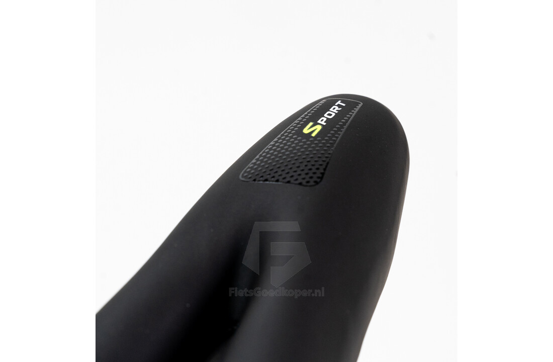 Voltano Anatomic Fietszadel – Zwart / Geel - Uitsparing