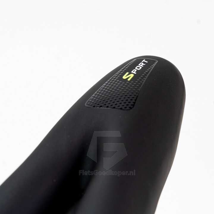 Voltano Anatomic Fietszadel – Zwart / Geel - Uitsparing