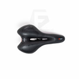 Voltano Anatomic Fietszadel – Zwart / Rood - Uitsparing