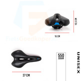 Voltano Anatomic Fietszadel – Zwart / Blauw - Uitsparing