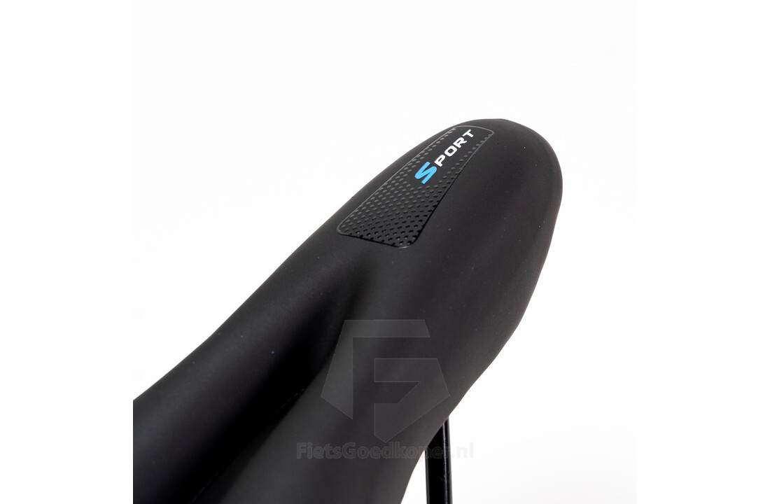 Voltano Anatomic Fietszadel – Zwart / Blauw - Uitsparing