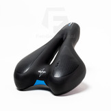 Voltano Anatomic Fietszadel – Zwart / Blauw - Uitsparing