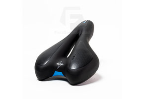 Voltano Anatomic Fietszadel – Zwart / Blauw