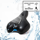 Voltano Anatomic Fietszadel – Zwart / Blauw - Uitsparing