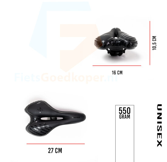 Voltano Greek Trekking Fietszadel – Zwart