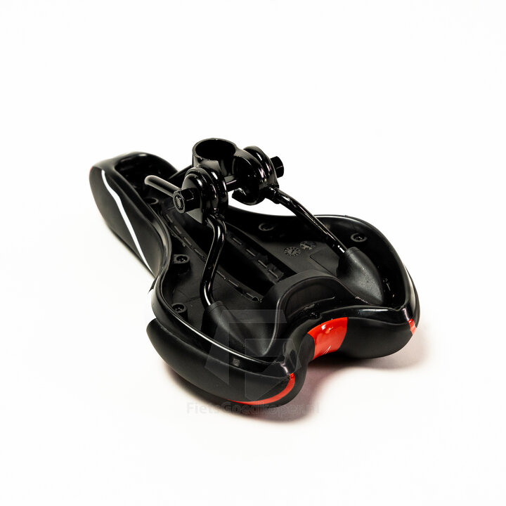 Voltano Sport Fietszadel – Zwart / Rood - Gel - Trekking Zadel