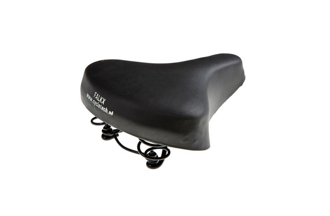 Falkx City Fietszadel Unisex - City - Zwart - Incl. Gratis Zadelstrop