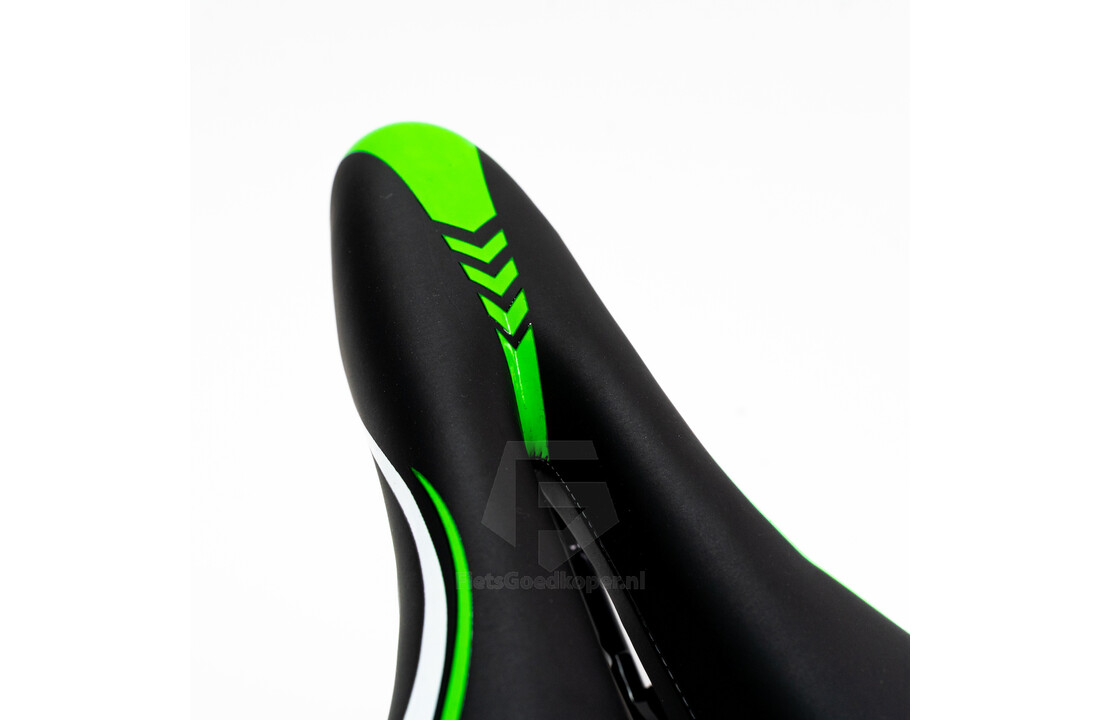 Voltano Sport Fietszadel – Zwart / Groen - Gel - Trekking Zadel
