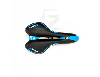 Voltano Sport Fietszadel – Zwart / Blauw