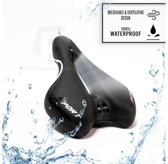 Voltano Sport Fietszadel – Zwart - Gel - Trekking Zadel