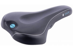 Contec Scientific M Fietszadel - Unisex - Zwart / Blauw