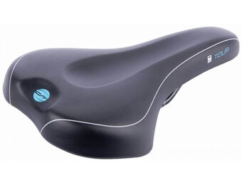 Contec Scientific M Fietszadel - Unisex - Zwart / Blauw