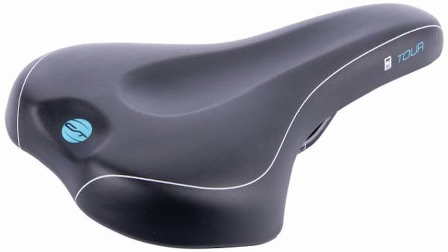 Contec Scientific M Fietszadel - Unisex - Zwart / Blauw