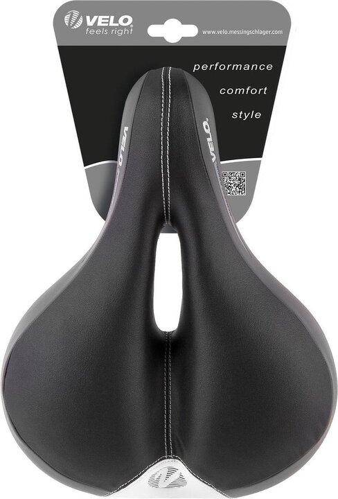Velo Fietszadel Newport Gemini - Dames - Zwart - Memory Foam