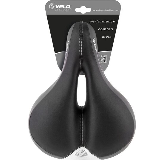 Velo Fietszadel Newport Gemini - Dames - Zwart - Memory Foam