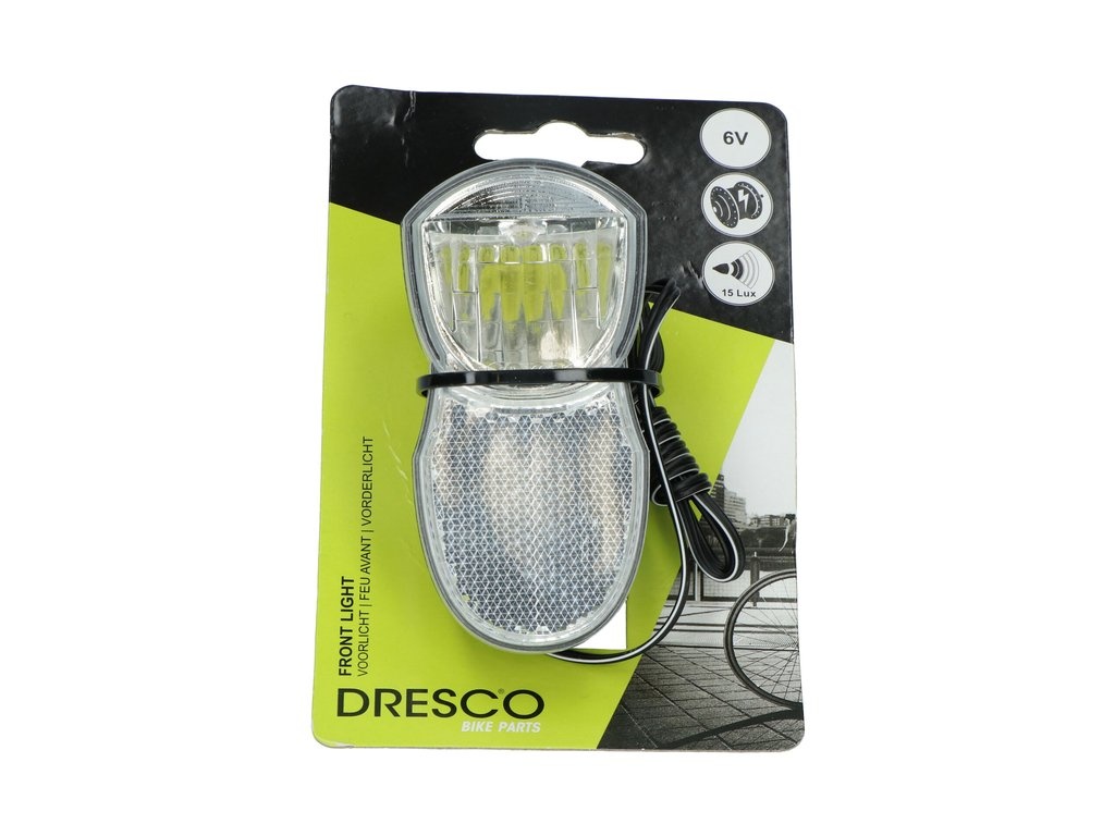 Dresco Fietslamp Naafdynamo - - Koplamp Chroom
