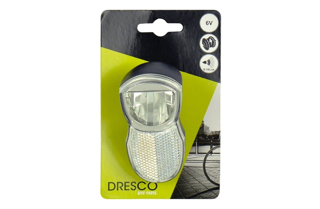 Dresco Fietslamp Naafdynamo - Fietsverlichting - Koplamp Chroom