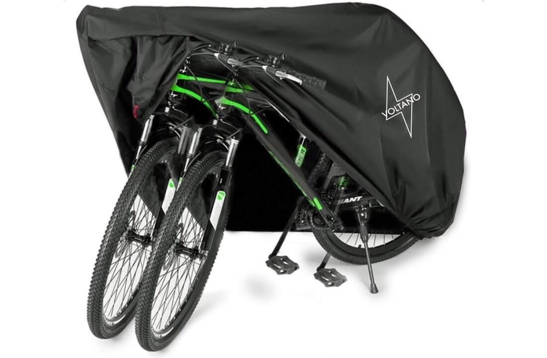 Voltano Elastische Fietshoes - 2 Fietsen - Zwart - Waterdicht