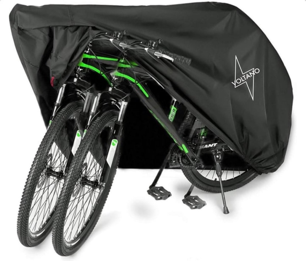 Voltano Elastische Fietshoes - 1-2 Fietsen - Zwart - Waterdicht