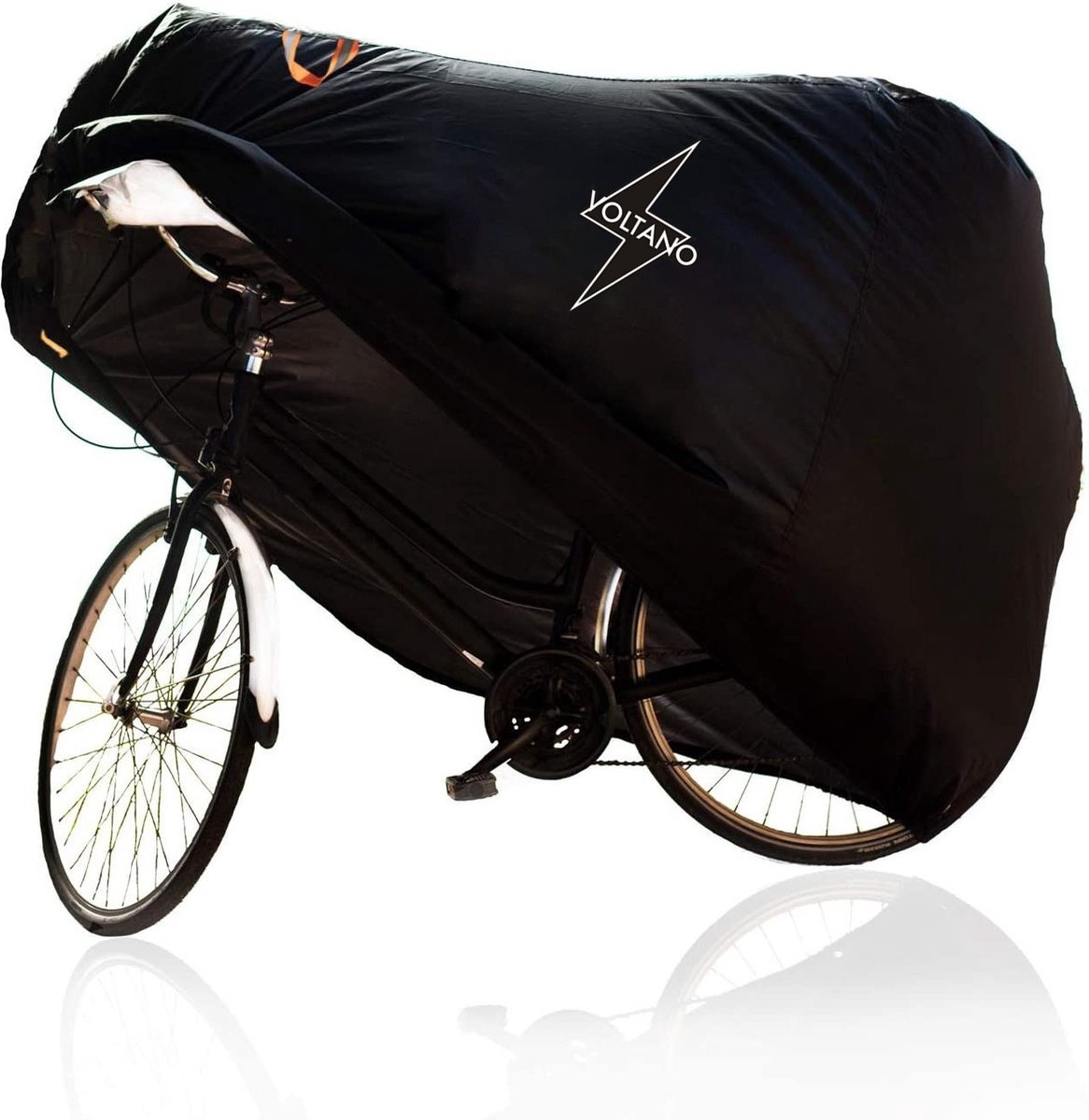 Voltano Elastische Fietshoes - 1-2 Fietsen - Zwart - Waterdicht