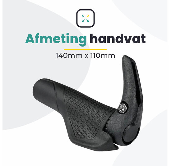 Voltano Handvatten Bar Ends - Zwart - Ergonomisch - Verstelbaar