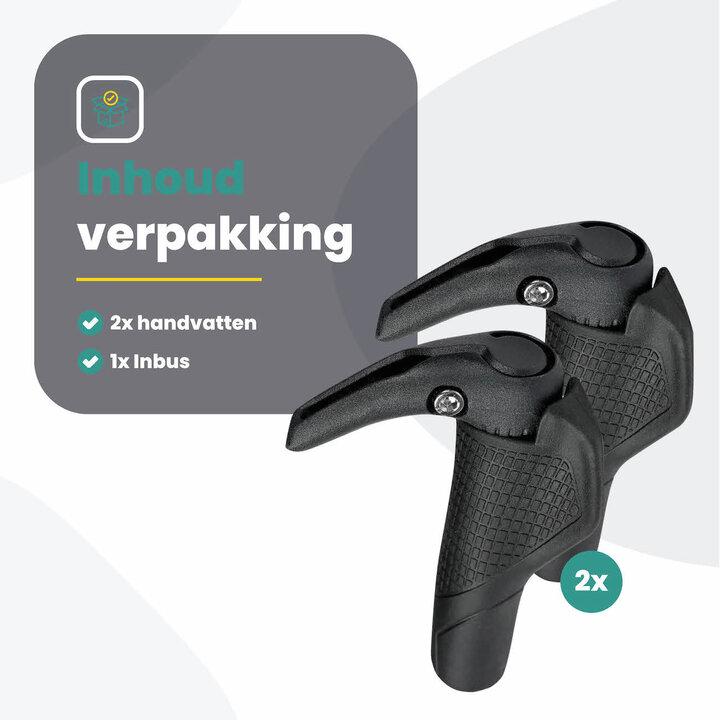Voltano Handvatten Bar Ends - Zwart - Ergonomisch - Verstelbaar