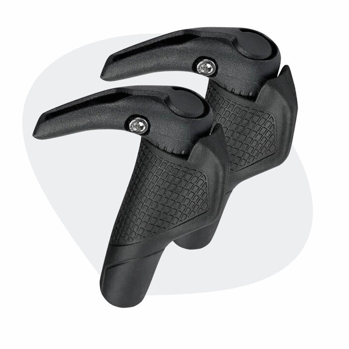 Voltano Handvatten Bar Ends - Zwart - Ergonomisch - Verstelbaar