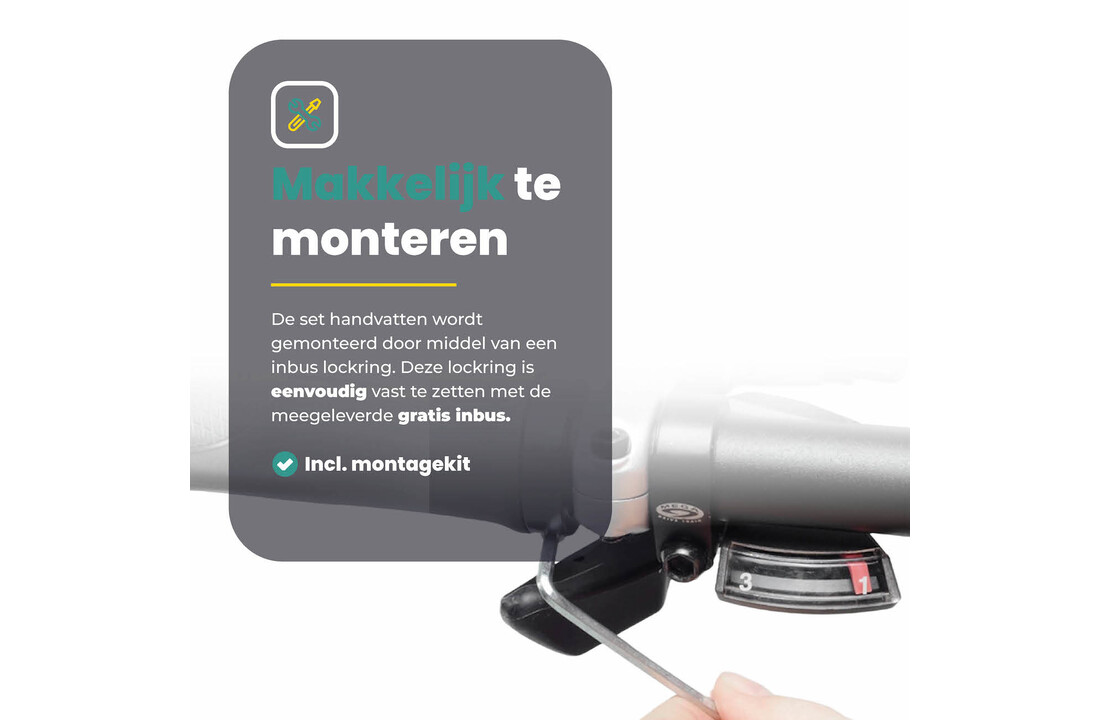 Voltano Handvatten Bar Ends - Zwart - Ergonomisch - Verstelbaar