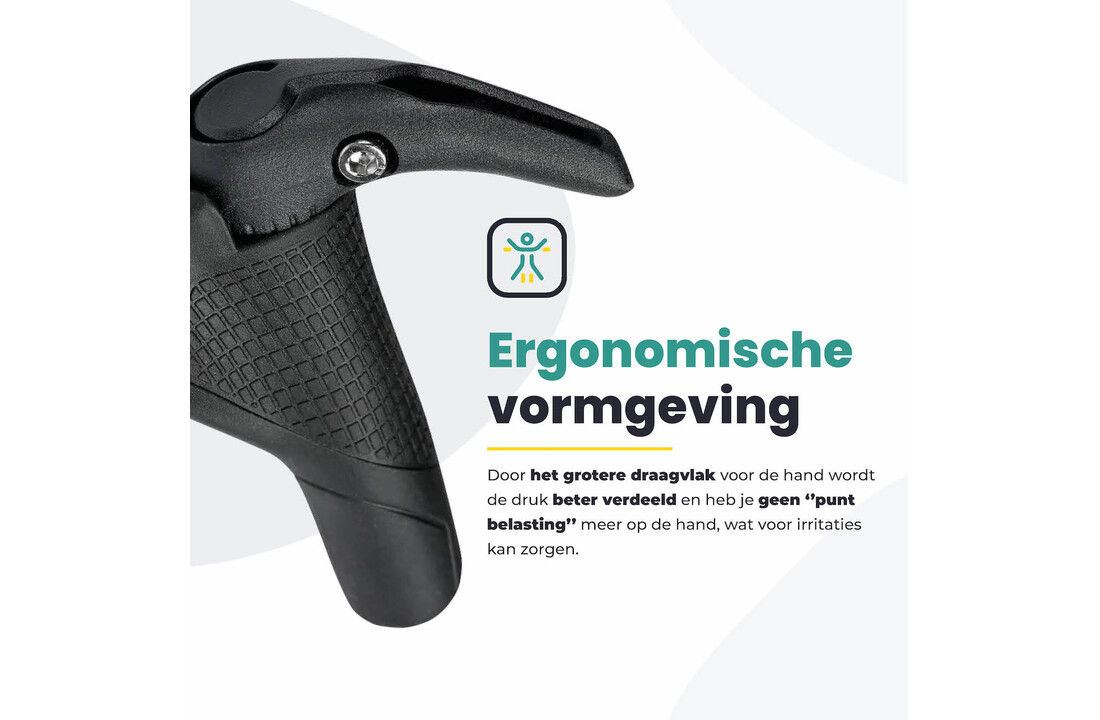 Voltano Handvatten Bar Ends - Zwart - Ergonomisch - Verstelbaar