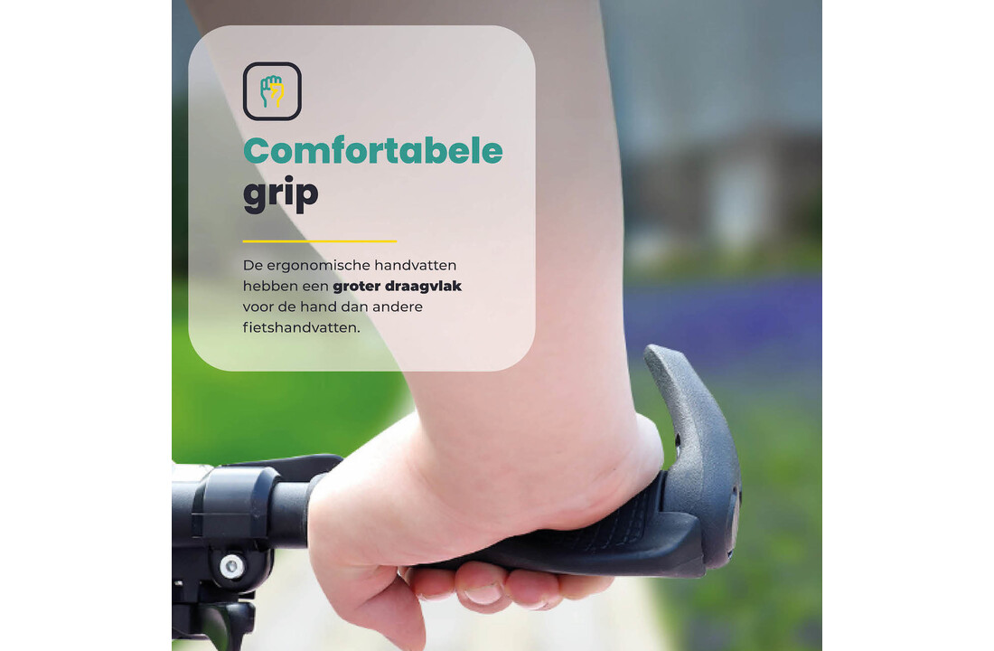 Voltano Handvatten Bar Ends - Zwart - Ergonomisch - Verstelbaar