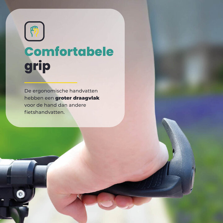 Voltano Handvatten Bar Ends - Zwart - Ergonomisch - Verstelbaar