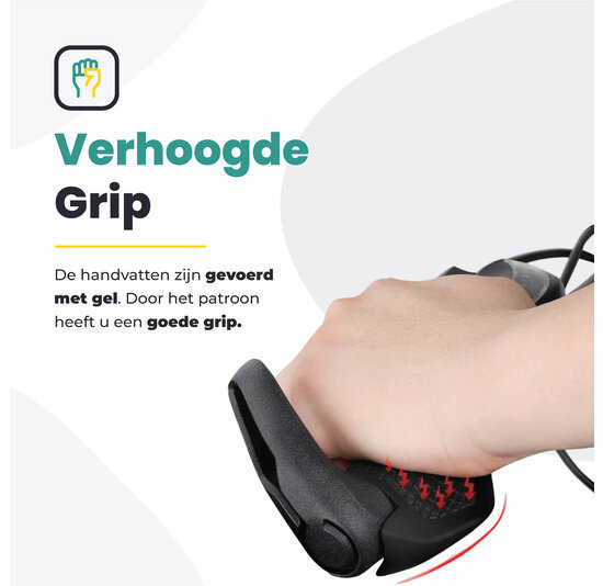 Voltano Handvatten Bar Ends - Zwart - Ergonomisch - Verstelbaar