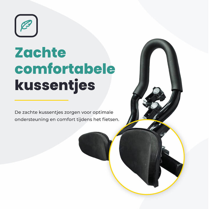 Voltano Verstelbaar Ligstuur Afgerond - Zwart - Aluminium - Opzetstuur / Tijdritstuur - 22,4 / 25,4