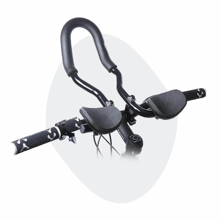 Voltano Verstelbaar Ligstuur Afgerond - Zwart - Aluminium - Opzetstuur / Tijdritstuur - 22,4 / 25,4