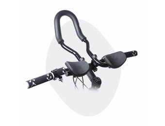 Voltano Verstelbaar Ligstuur Afgerond - Zwart - Aluminium - Opzetstuur / Tijdritstuur - 22,4 / 25,4