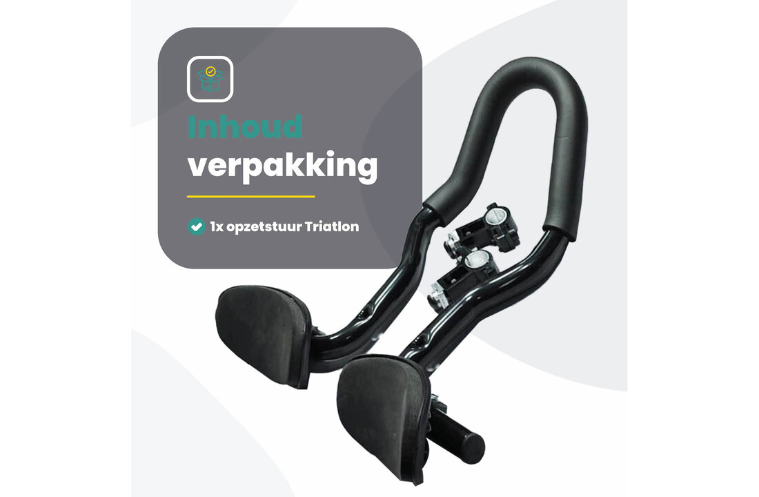 Voltano Verstelbaar Ligstuur Afgerond - Zwart - Aluminium - Opzetstuur / Tijdritstuur - 22,4 / 25,4
