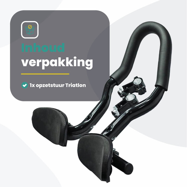 Voltano Verstelbaar Ligstuur Afgerond - Zwart - Aluminium - Opzetstuur / Tijdritstuur - 22,4 / 25,4