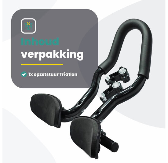 Voltano Verstelbaar Ligstuur Afgerond - Zwart - Aluminium - Opzetstuur / Tijdritstuur - 22,4 / 25,4