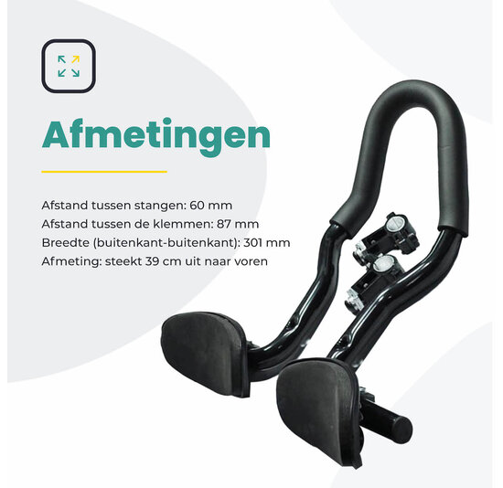 Voltano Verstelbaar Ligstuur Afgerond - Zwart - Aluminium - Opzetstuur / Tijdritstuur - 22,4 / 25,4