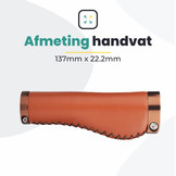 Voltano Leren Fietshandvatten Lichtbruin - Ergonomisch Gevormd - Met Inbus Lock On