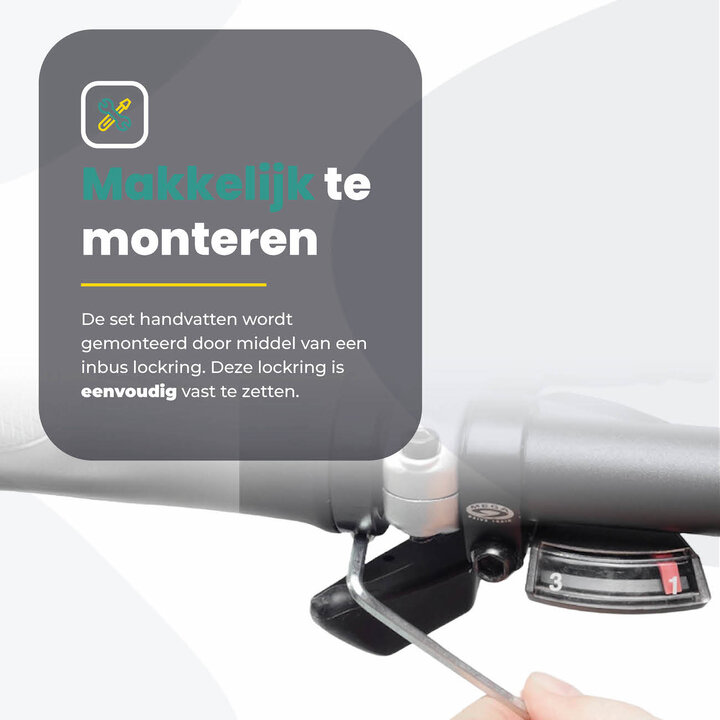 Voltano Leren Fietshandvatten Zwart – Ergonomisch Gevormd – Met Inbus Lock On